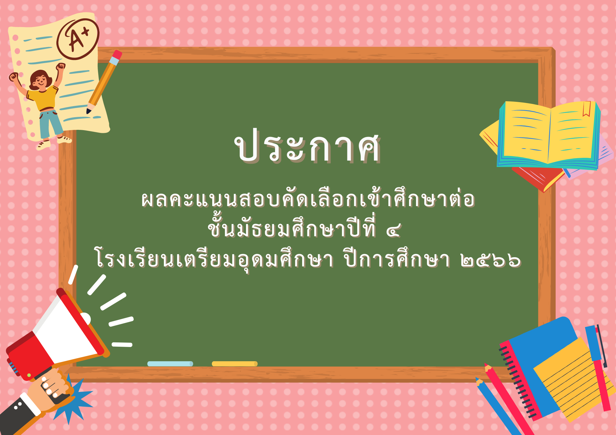 ประกาศคะแนนสอบ2566